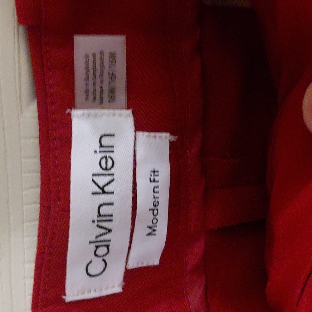 NWT Calvin Klein Red Slacks Size 16W Modern Fit - Picture 4 of 6